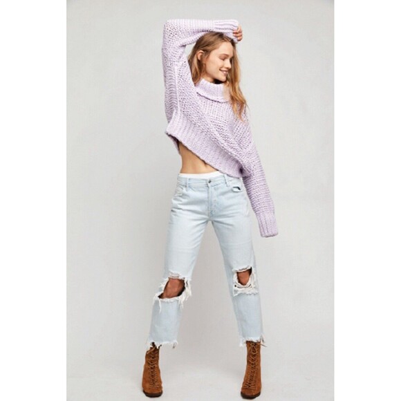 Free People We The Free Maggie Mid-Rise Straight Leg Cropped Jeans Size 27 - Picture 1 of 10